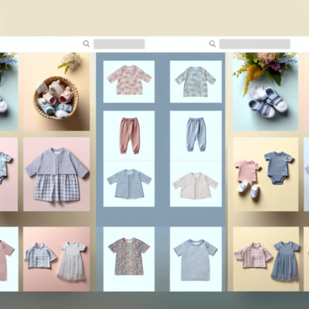 Przyjazna nawigacja po kategoriach ubranek dziecięcych