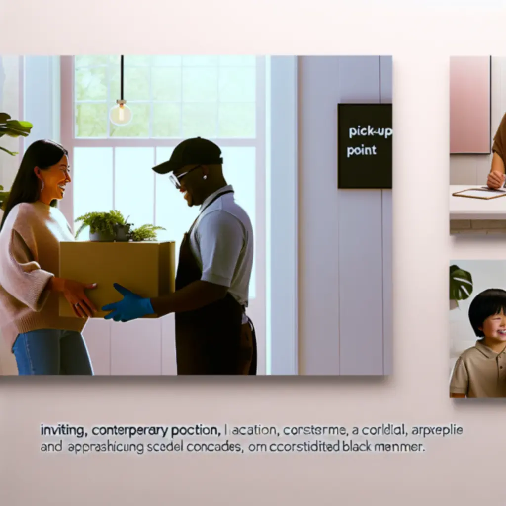 Rodzic odbierający paczkę KidWeario w punkcie partnerskim