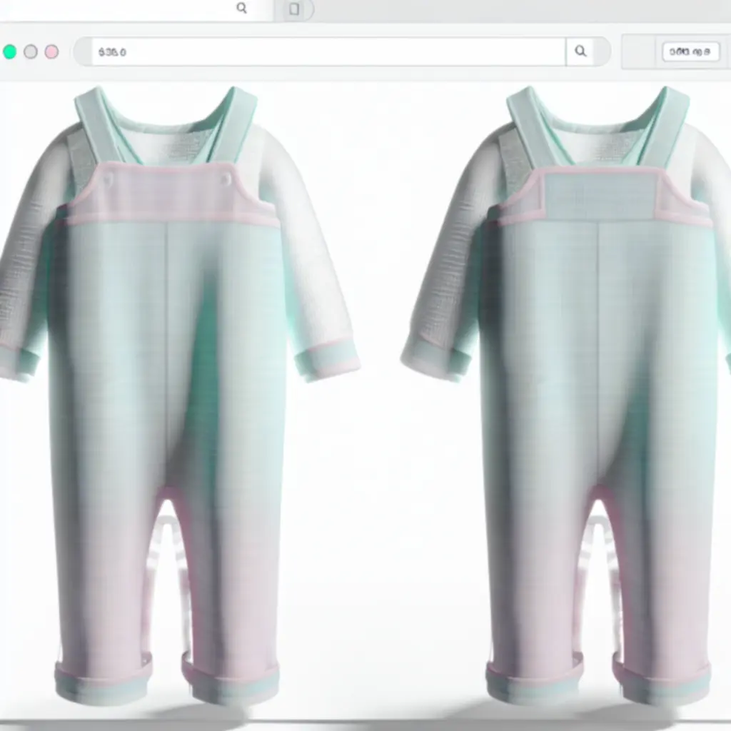 Przykładowa karta produktu z ubrankiem dziecięcym